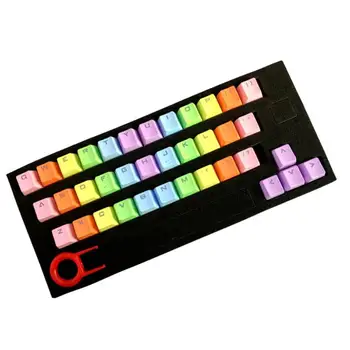 

37Keys Keyboard Accessories ABS Light-proof Colorful Mechanical Keyboard Keycaps Cover Replacement Key Caps