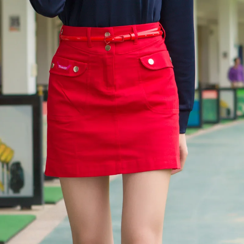 red golf shorts womens