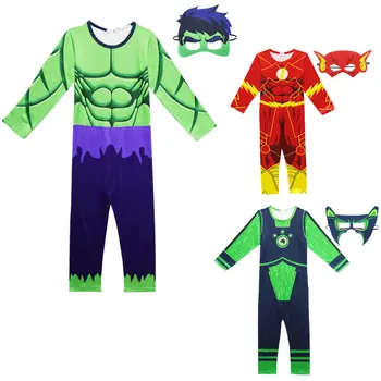 

kid Boy Superhero Hulk Captain Spiderman Pajamas Set Children Avengers Ironman Cartoon Sleepwear Child Cosplay Halloween Costume