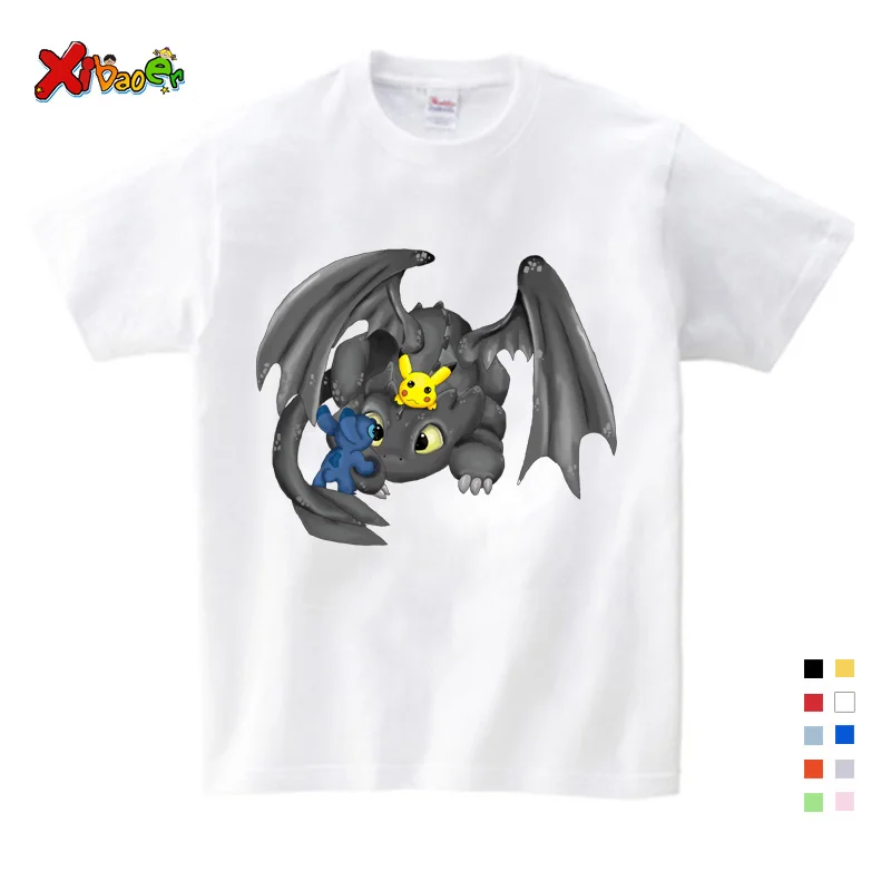 T-shirt Толстовки с капюшоном для мальчиков и девочек с принтом «Как приручить дракона», «Беззубик» детские забавные зимние розовые толстовки с длинными рукавами, 6T - Цвет: T-shirt