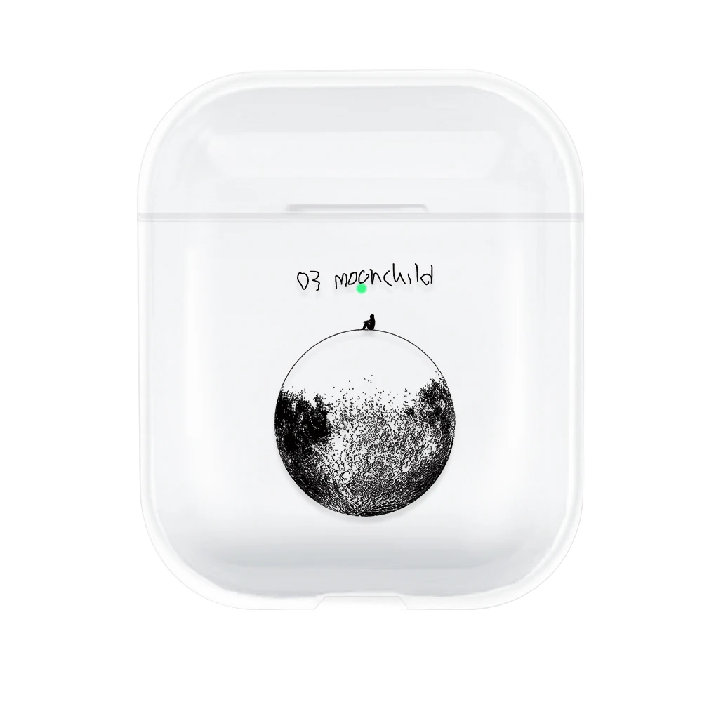 Жесткий прозрачный чехол для ПК, чехол для AirPods 1, 2, милые Мультяшные беспроводные наушники, зарядная коробка, чехол, сумка для Apple AirPods - Цвет: 002