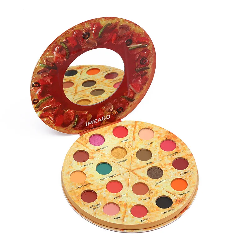 18 Цвет личность пиццы тени для век Палетка с дымчатыми оттенками, макияж, пигмент, Шиммер Тени Порошок длительное Водонепроницаемый