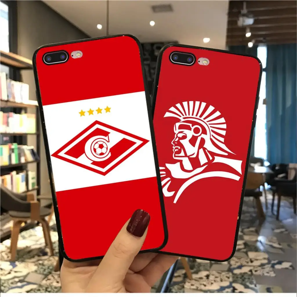 

Yinuoda Spartak Moscow Soft Silicone black Phone Case for Apple iPhone 8 7 6 6S Plus X XS MAX 5 5S SE XR 11pro max Cover