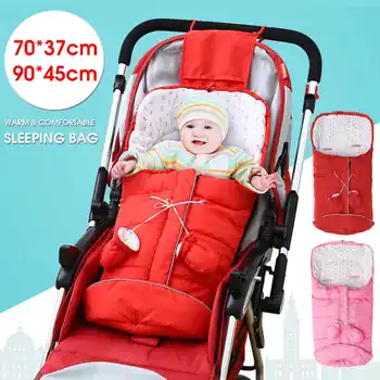 

Newborn Baby Stroller Wrap Sleeping Bags Winter Warm Pure Cotton Blanket Knitting Swaddles Wrap Sleepsacks Toddler Sleeping Bag
