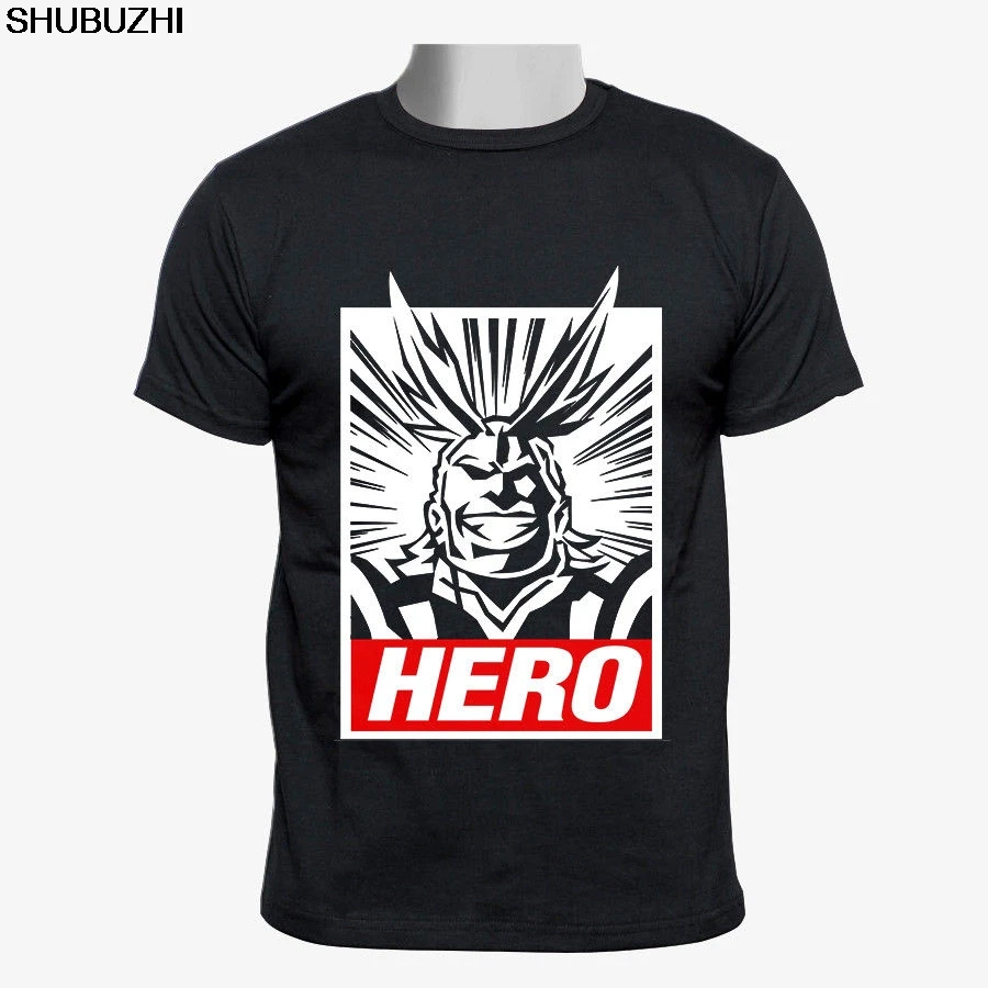 

Boku No Hero Academia - All Might Custom Men Black Tshirt size S-5XL men cotton t-shirts 4XL 5XL