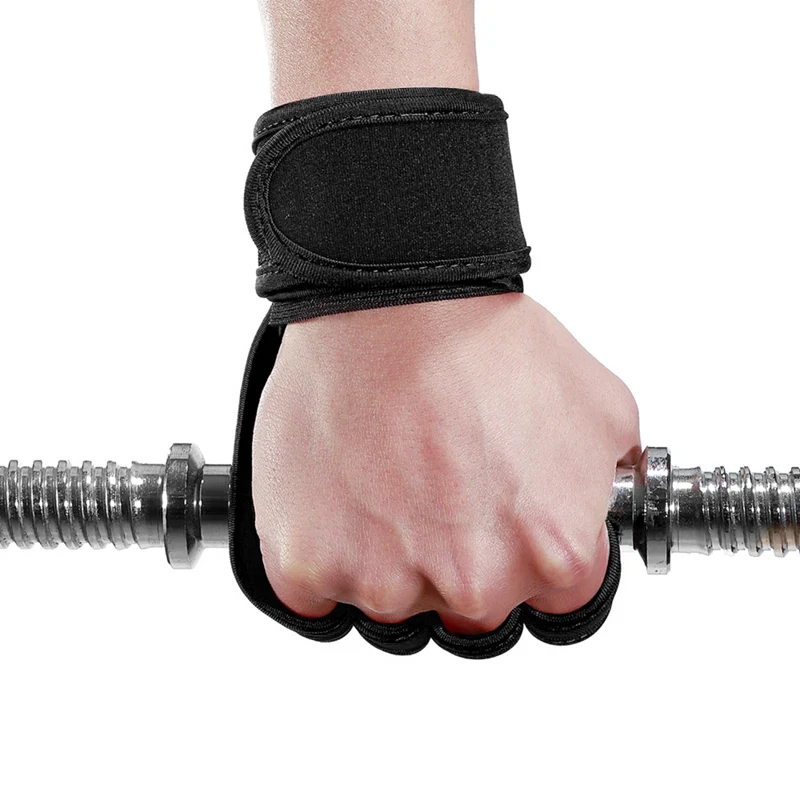 Outdoor Fitness Palm Protection Exercise Weightlifting Training Silicone Non-slip Gloves Sports Lengthened Wrapped Wristband Glo