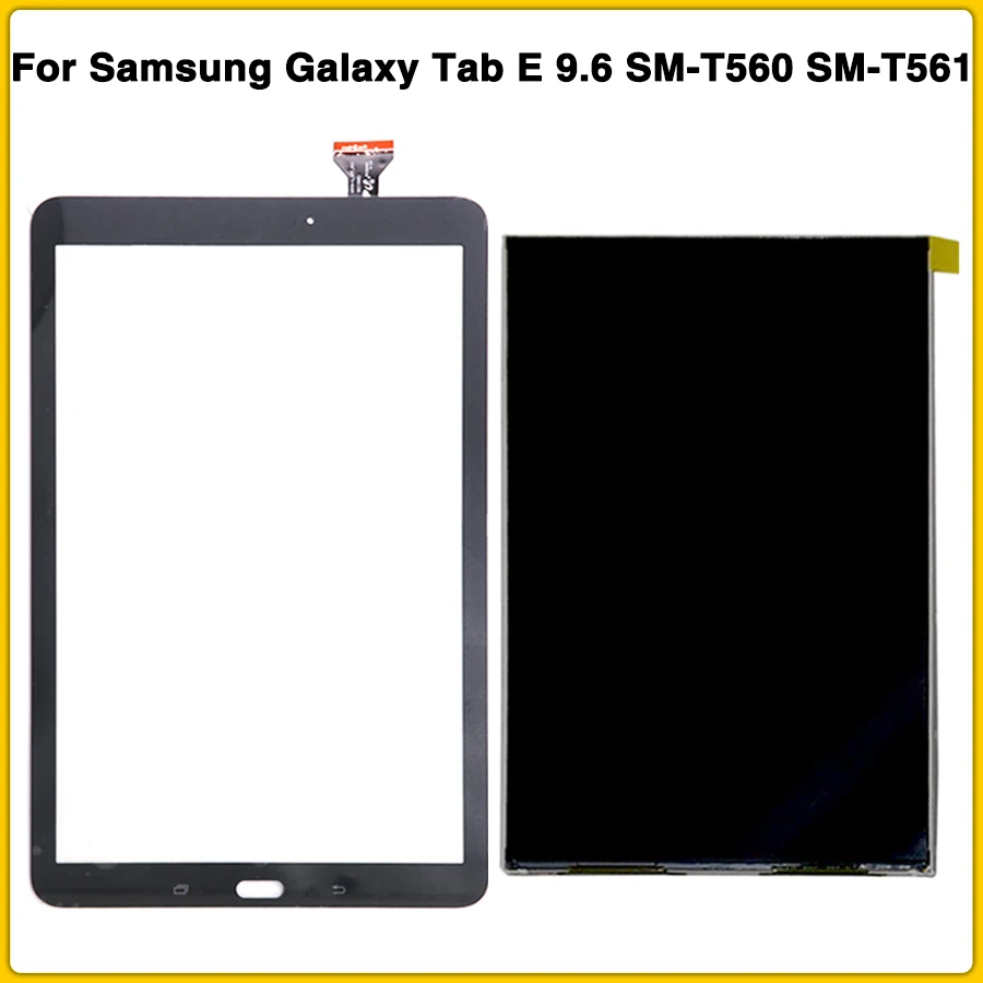 Новый T560 ЖК-дисплей Touch Панель для Samsung Galaxy Tab E 9,6 SM-T560 SM-T561 T561 ЖК-дисплей Дисплей Сенсорный экран планшета Сенсор спереди Стекло