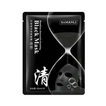 

Detox Oxygen Bubble Sheet Mask Remove dirt Blackhead Moisturizing Bamboo Charcoal Black Face Mask Korean Cleansing Mask