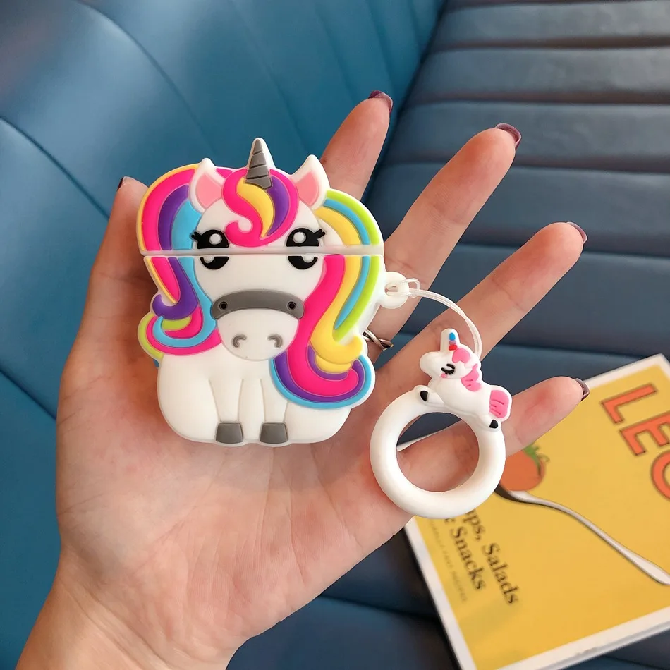 Чехол с единорогом для Airpod, чехол для наушников, чехол для Airpods 2 для Apple Air Pods, зарядные ящики - Цвет: Unicorn