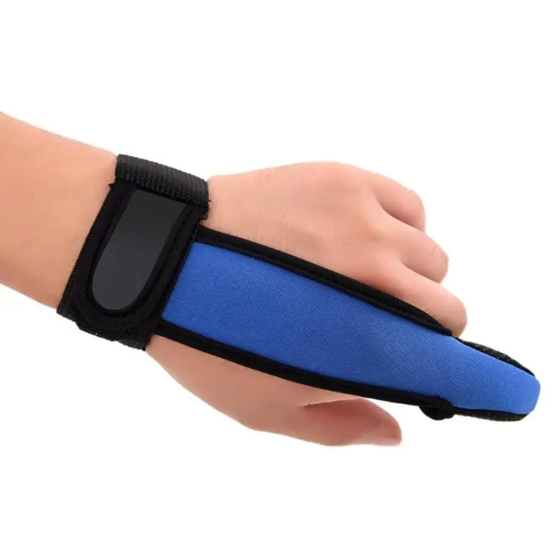 1 шт., противоскользящие перчатки для рыбалки на один палец, защита для спорта - Цвет: Синий