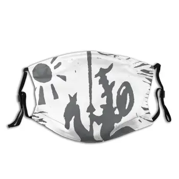 

Pablo Picasso Don Quixote Linocut Mouth Face Mask Printed Surrealism Art Anti Haze Protection Cover Respirator with Filters