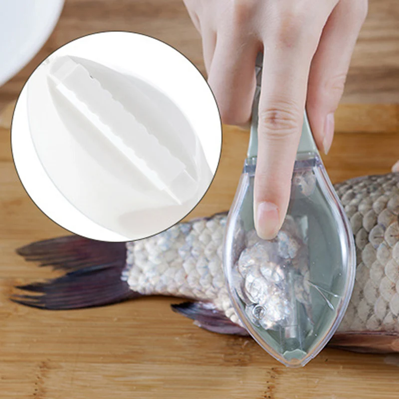 1Pcss Plastic Fish Skin Brush Scraper Fishing Scale Brush Graters Quick Removal Fish Scale Kitchen Cleaning Tool Peeler