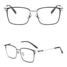 MONGOTEN, унисекс, Ретро стиль, чистый титан, полная оправа, асферические линзы, оптические очки, Анти-усталость, очки для дальнозоркости, очки для чтения