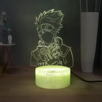 

Naruto LED Sleep Night Light Situational Atmosphere desk Lamp Hatake Kakashi Multicolor USB MINI 3D Visual Table Lamp Kids Lamp