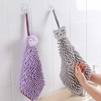 

Cute Baby Kids Nursery Hand Towel Cartoon Animal Kitchen Bath Hanging Wipe Soft Towel hand Cloth Delicate fluffy towels #1009