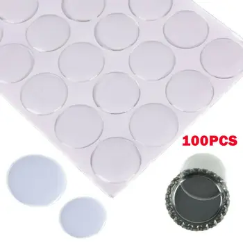 

100PCS 1" Round 3D Adhesive Circles Crystal Clear Epoxy Bottle Cap Dome Sticker