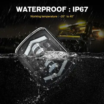 

1* LED Headlight 8-Beads For Jeep Cherokee XJ Waterproof 6000K Durable
