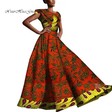 Новинка, африканская Женская одежда, Дашики, Африканское длинное платье макси с принтом, элегантное двухслойное платье с воротником, с принтом, вечерние платья размера плюс, WY4321