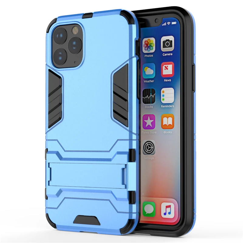 Blue Yuhashi противоударный жесткий чехол-подставка для iPhone 11Pro MAX, защитный чехол-накладка для телефона, чехол для iPhone 11 Pro MAX, чехол-бампер - Цвет: Blue