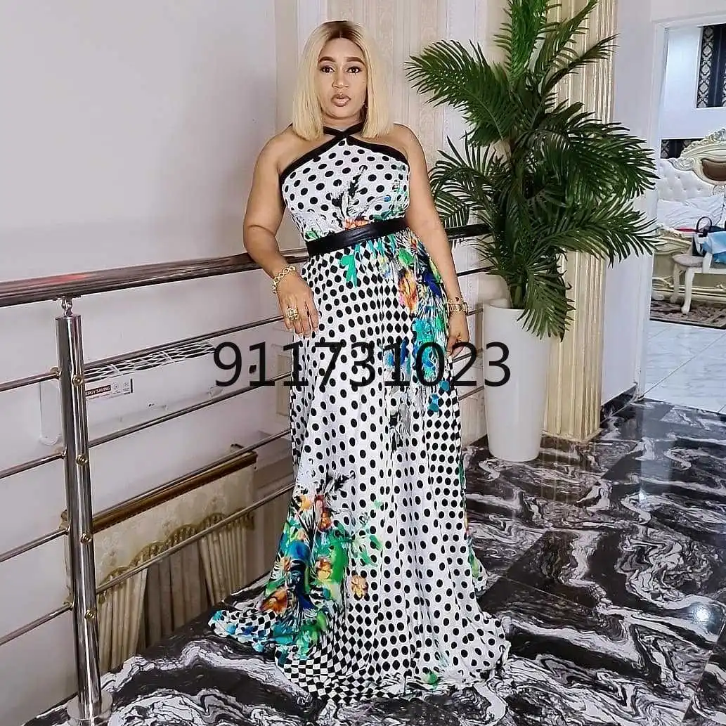 Купить Polyester Printing African Dresses for Women 2021 Summer Sleeveless Plus Size Long Dress Clothes  Тематическая одежда и | Африканская одежда (1005003088952236)