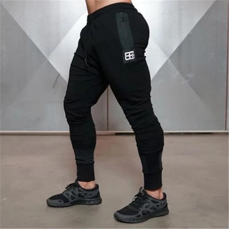 

2019 New Style Muscle Brother Fitness Trousers Men Sports Joint Slim Fit Sweatpants Casual Pants a Generation of Fat