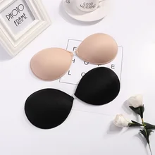 Sexy mulher invisível push up bra auto-adesivo silicone busto fechamento frontal sutiã pegajoso sem encosto sutiã sem alças(China)
