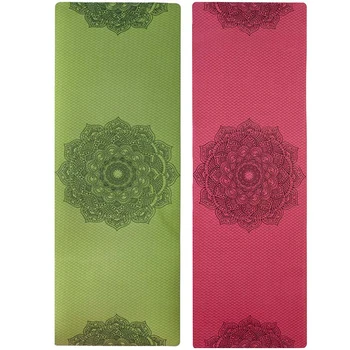TPE Yoga Matte Sport Matte Yoga nicht-slip akupressur Für Gym Boden Mit Position Linie Für Anfänger Matten Pilates gym Übung Sport 1