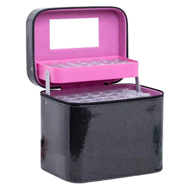 

NEW-126-Pack Portable Suitcase Essential Oil Bottle Storage Bag Manicure Fragile Bottle Cosmetic Organizer