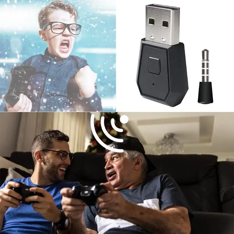 Горячая Распродажа USB приемник адаптер Классический Тонкий беспроводной Bluetooth USB 4,0 адаптер w/3,5 мм приемник для sony PS4 игровая консоль