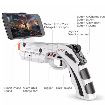 

PG-9082 Controle Para Celular Arma Gun Controller AR Mobile Gaming For Smart Phone Bluetooth Controller for Android Phone Game