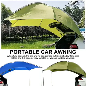 

Outdoor Camping Car Tail Roof Top Tent Canopy Awning Sun Shelter Beach SUV Camping Car Awning Cover Tent for Camping 3-4 Person