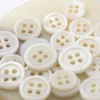 Niucky 9mm-11mm 4 Holes Natural Freshwater River Shell Buttons for Shirt Small Round Thin Edge Sewing Supplies  S0201-009 3