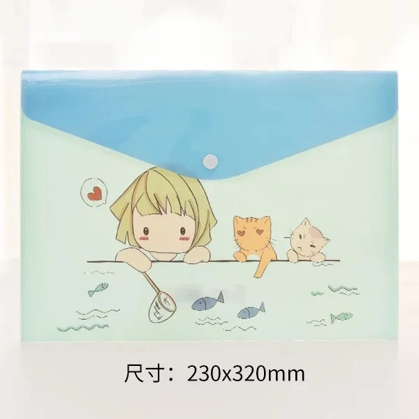 C 1 шт. водонепроницаемый мульти Карманный пластиковый Kawaii A4 папка для документов бумажный Органайзер чехол канцелярские принадлежности для офиса и школы - Цвет: C