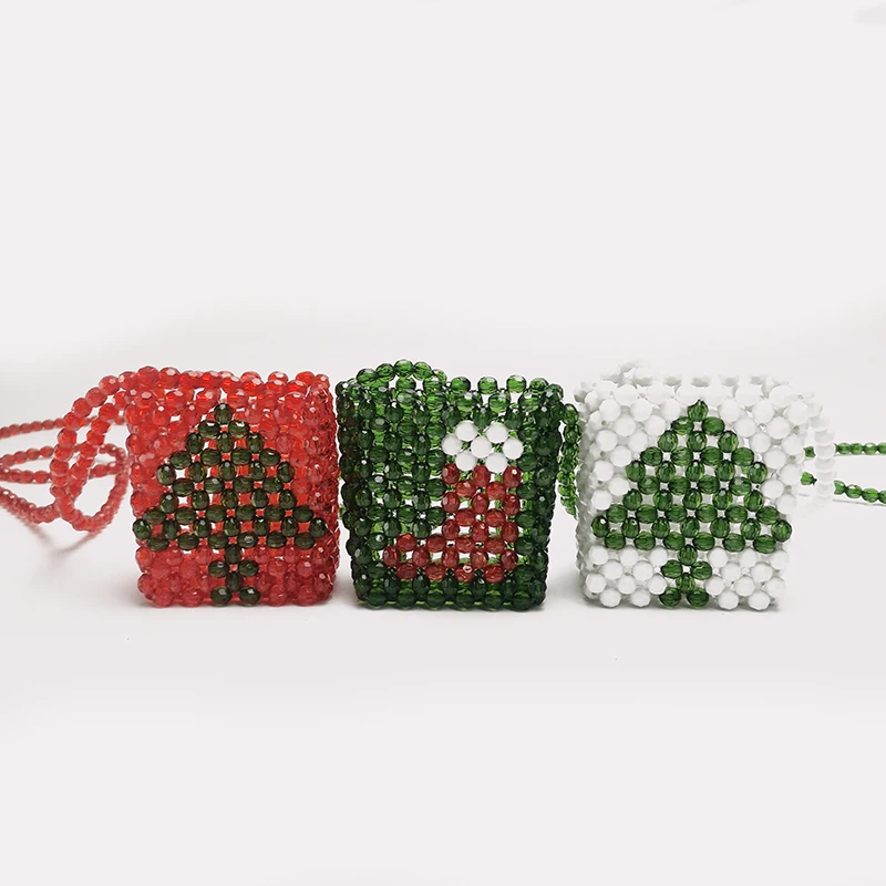 Счастливого Рождества конфеты подарок ручной работы бисером диагональный мешок Рождество Пользовательские рыбы филе бисером мешок для женщин и детей
