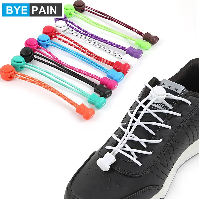 47 Solid Color Elastic Flat Shoelaces 