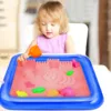 Children Toy Sand Table Indoor Multifunction Inflatable Baby Swimming Pool Fish Pond Blue Sand Table Kid Party Play 40*25cm 2pcs 1