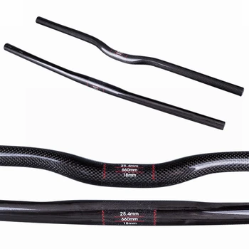 

Full Carbon Bicycle Handlebar For Stem Clamp 25.4mm for Kids' Bike MTB Mountain Flat / Rise Handlebars