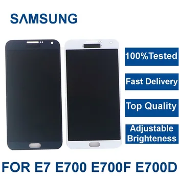 

100%Tested For Samsung Galaxy E7 E700 E700 E700F E700H E700M Phone LCD Display Touch Screen Digitizer Assembly+adjust brightness
