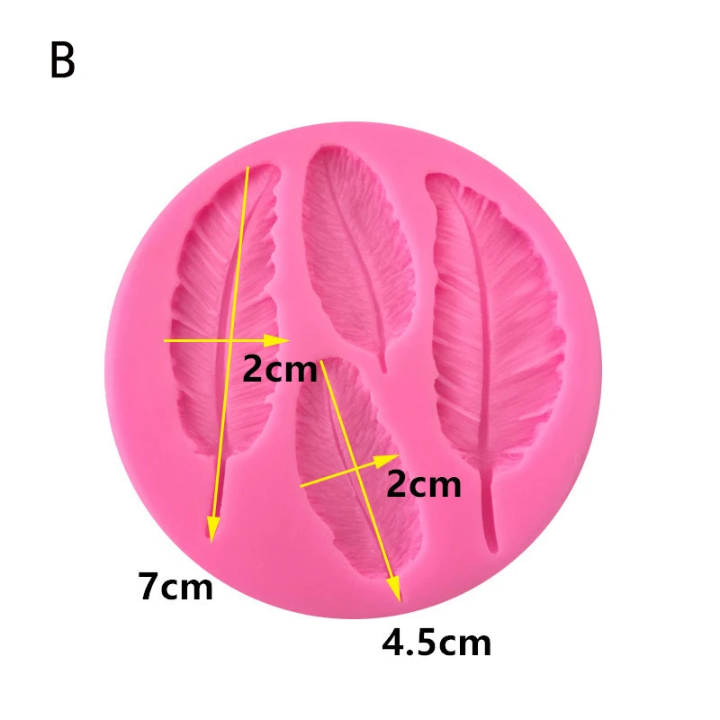 New Feather Angel Wings Shape Cake Silicone Mould Chocolate Confectionery Mold Fondant Cake Decorating DIY Tools Bakeware Moulds5