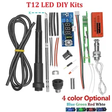 Unidade elétrica digital estação de ferro de solda kits controlador temperatura para hakko t12 lidar com kits diy com led interruptor vibração