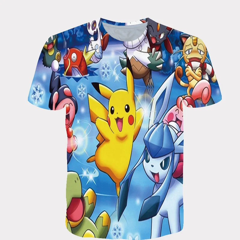 Новый японский аниме Pikachu милый модный разноцветный 3D цифровой желтый синий