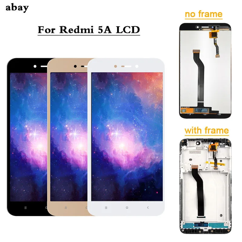 Протестированный ЖК-дисплей для Xiaomi Redmi 5A 5,0 дюймов дигитайзер Сенсорное Стекло в сборе сенсорный экран Рамка запасные части