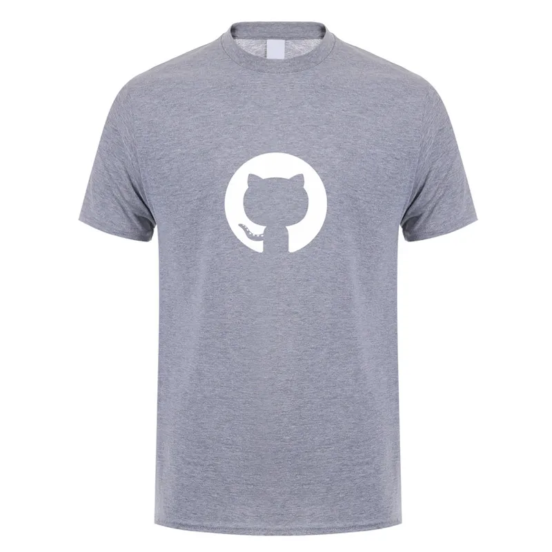 Футболка Github программатор программа ape Программирование гиковская рубашка футболка с короткими рукавами LH-149 - Цвет: Sport Grey