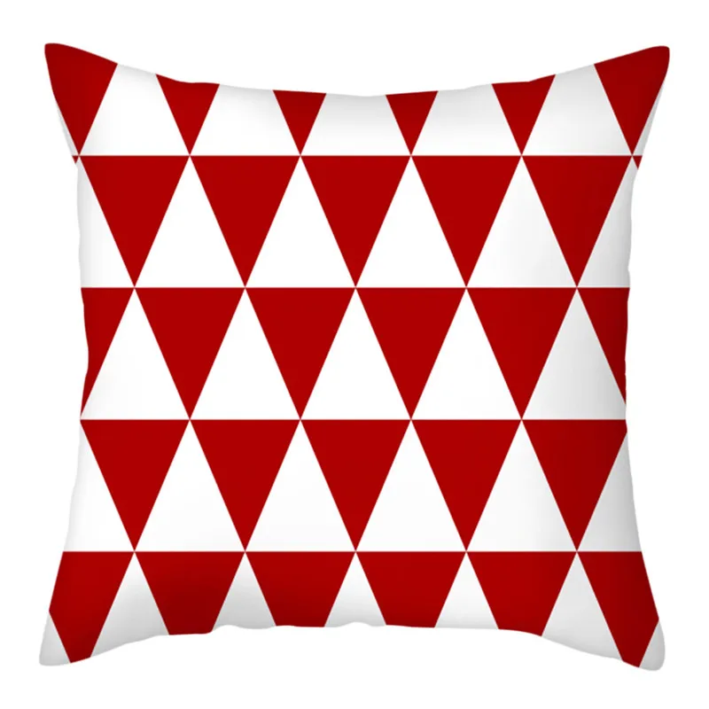 Fuwatacchi Геометрическая Красная рождественская наволочка для подушки в полоску, наволочка для домашнего дивана, декоративная наволочка, подушки 45*45 - Цвет: PC10882