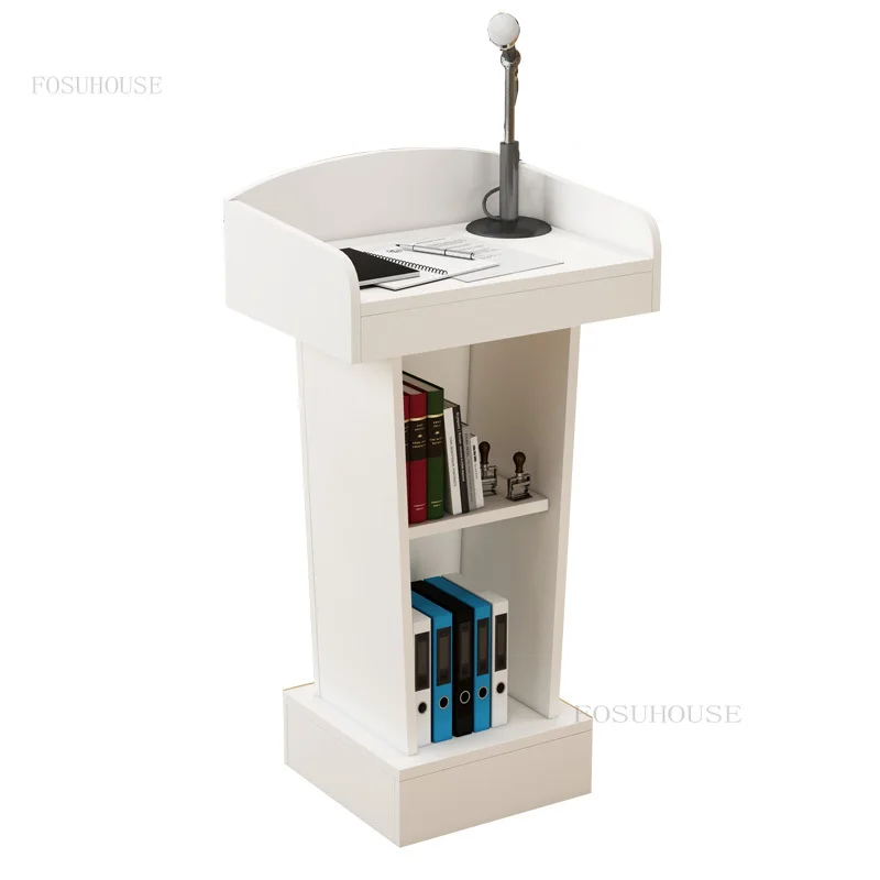 Hotel Lobby Host Guest Reception Desks Shopping Guide Emcee Speech Tables Simple Teacher Podium Table Office Meeting Room Desk