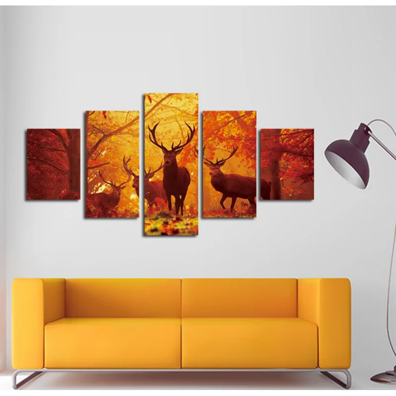 

Hot Selling Speed Sell Beautiful Painting Elk Animal Painting Manufacturers Special for Decorative Painting Yiwu Frameless Paint