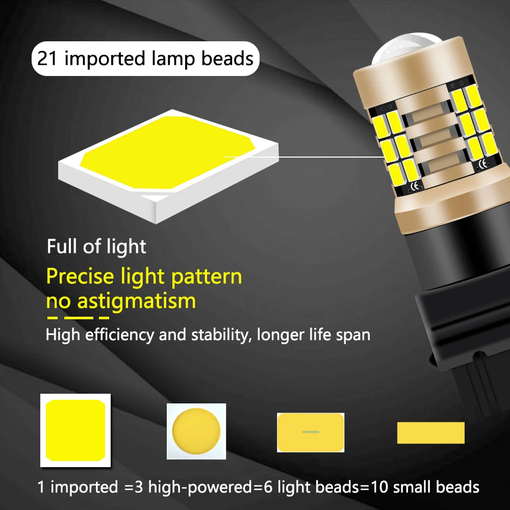 2 шт. T25 3156 P27W 3030 21SMD светодиодный Canbus Error Free 12V 16V/оборудование для нанесения