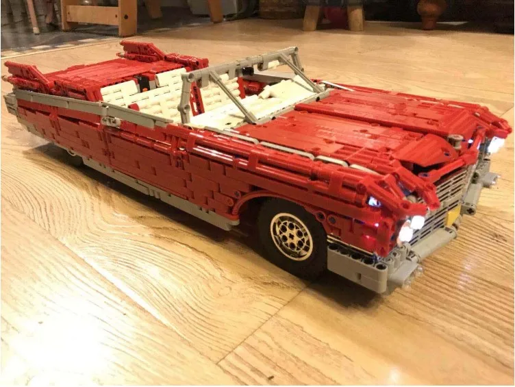 

2019 New MOC RC Power Function Red Cadillac fit Technic Motor kits Building Blocks Bricks diy toy Gift legoes