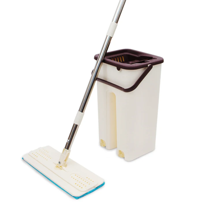 Newly Dust Wizard Mop Cleaning Tool Kit 360 Degree Rotating Tile Marble Floor for Home