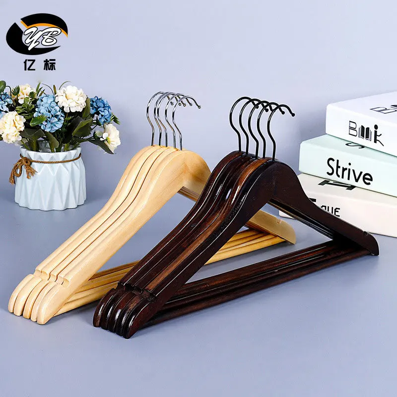 Yi biao Factory Direct Selling Currently Available-Adult Hangers Clothing Store Retro Show Hanger Hotel Anti-slip Clothes Hanger